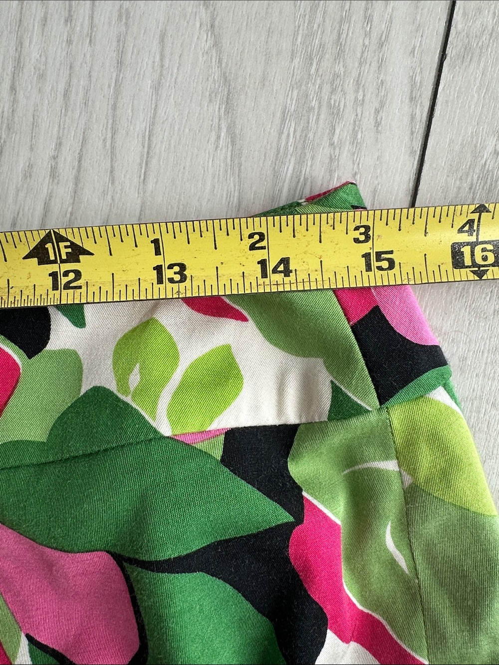 Talbots Bright Floral Mini Skirt in Green & Pink - Picture 3 of 5